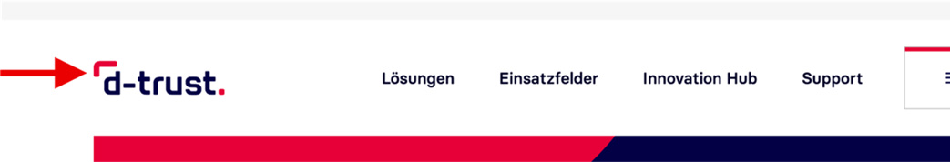 Eine Ansicht des Headers. Eine Ansicht des Headers.