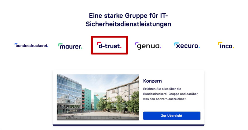 Der Screenshot zeigt eine Ansicht der Logos auf der Website. Der Screenshot zeigt eine Ansicht der Logos auf der Website.