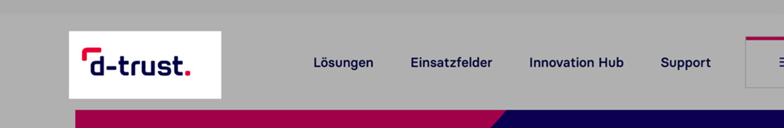 Ansicht des Logos im Header. Ansicht des Logos im Header.