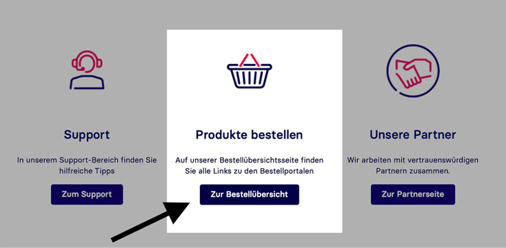 Eine Ansicht des Teasers für Bestellungen