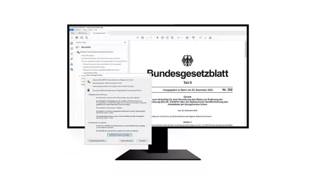 Ansicht eines Computers mit dem Bundesgesetzblatt